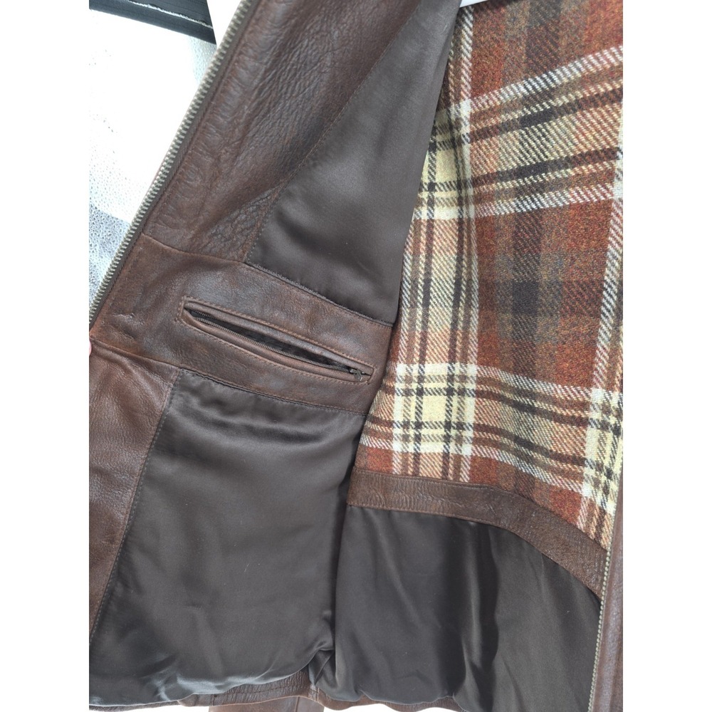 Bernardo Leather Bomber Jacket Size S Brown NWOT - Picture 5 of 16